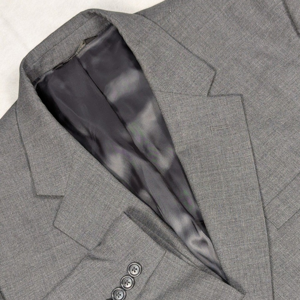 Jos. A. Bank Mens 46R Gray 100% Wool 2-Button Blazer Sport Coat Jacket